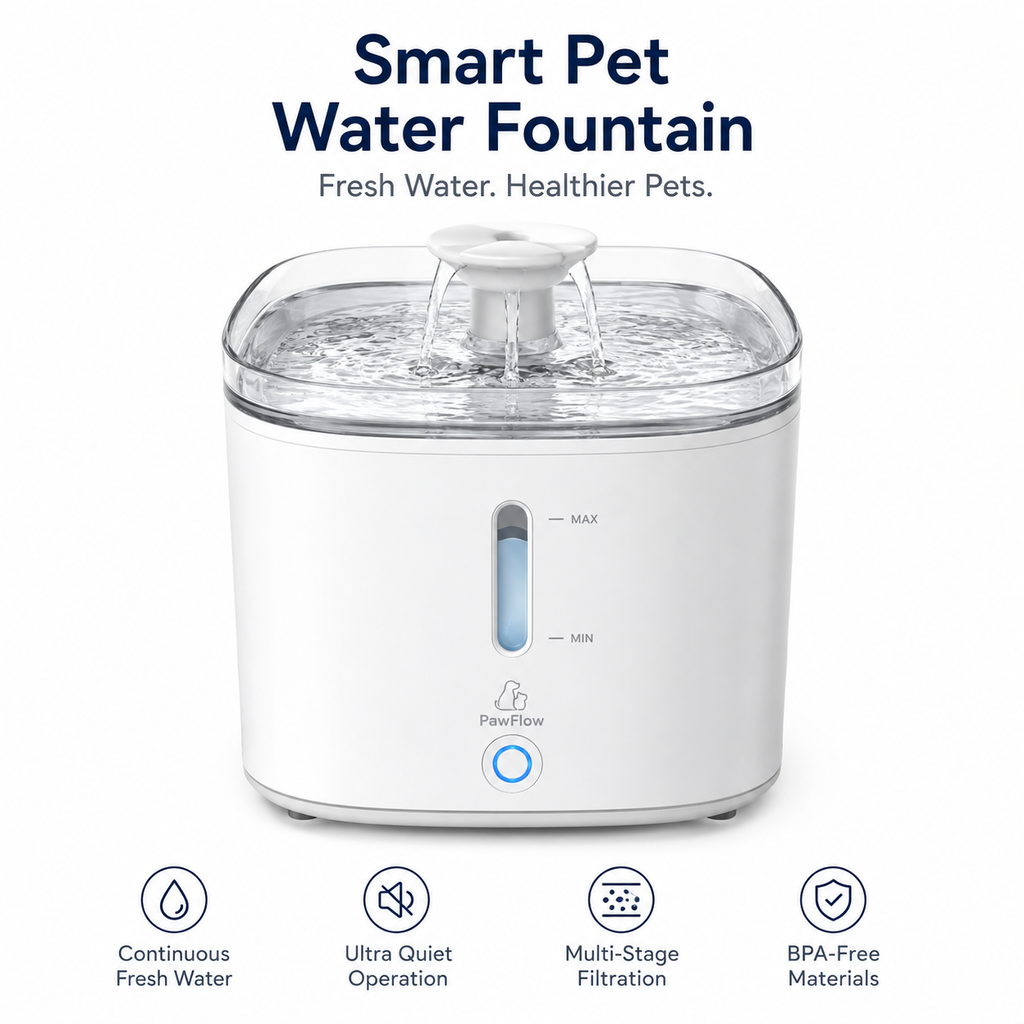 Smart Pet Water Fountain – 2L Automatic Cat & Dog Water Dispenser