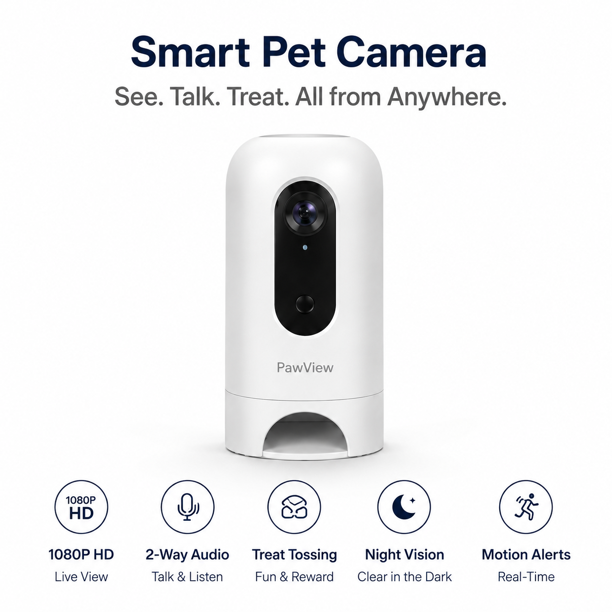 Featuring 1080P HD video and night vision, PawView makes it easy to stay connected with your pet.