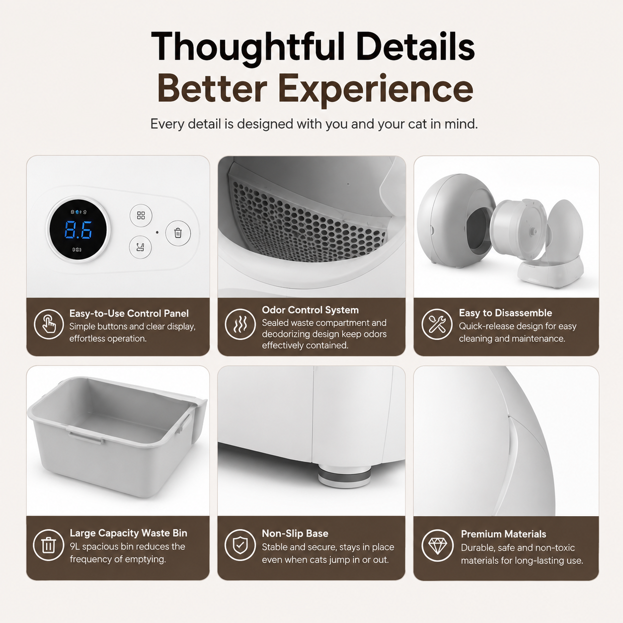 Smart Self-Cleaning Cat Litter Box – Automatic Cat Litter Box with App Control