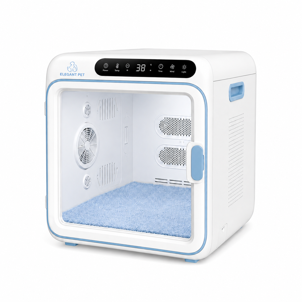 ELEGANT PET Smart Pet Dryer Box for Cats & Small Dogs – 360° Airflow, Adjustable Temperature & Quiet Drying