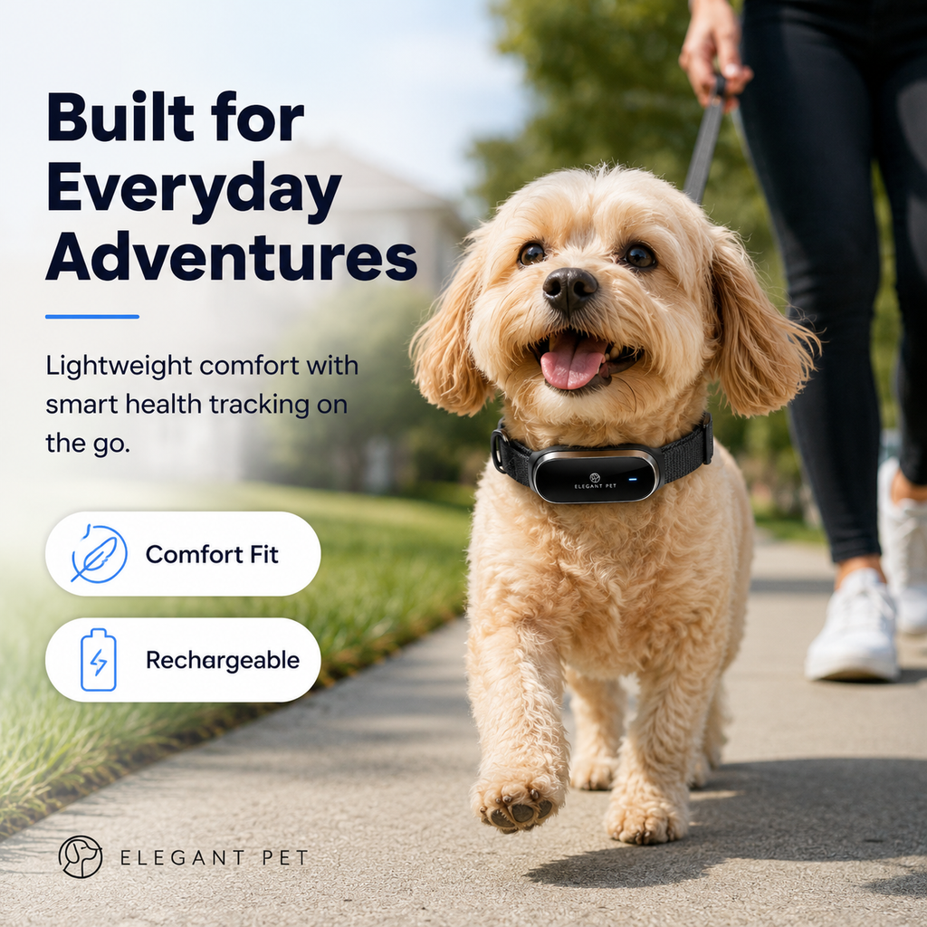 ELEGANT PET AI Smart Health Collar – Activity, Sleep & Wellness Tracking with App Connectivity