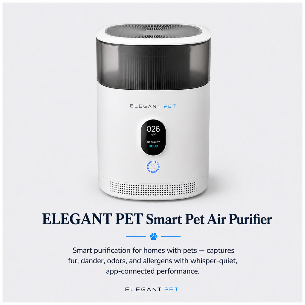 ELEGANT PET Smart Pet Air Purifier – 3-Stage Filtration, App Control & Quiet Sleep Mode