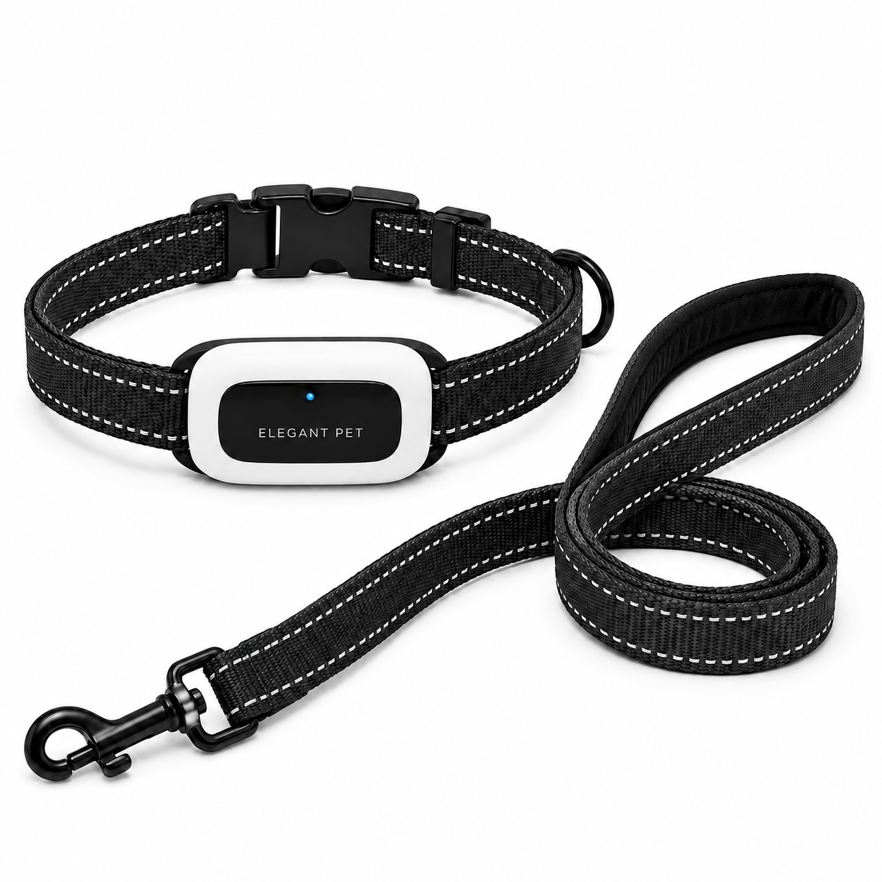 ELEGANT PET Smart GPS Dog Collar & Matching Leash Set – Real-Time Tracking, Virtual Fence Alerts & App Control