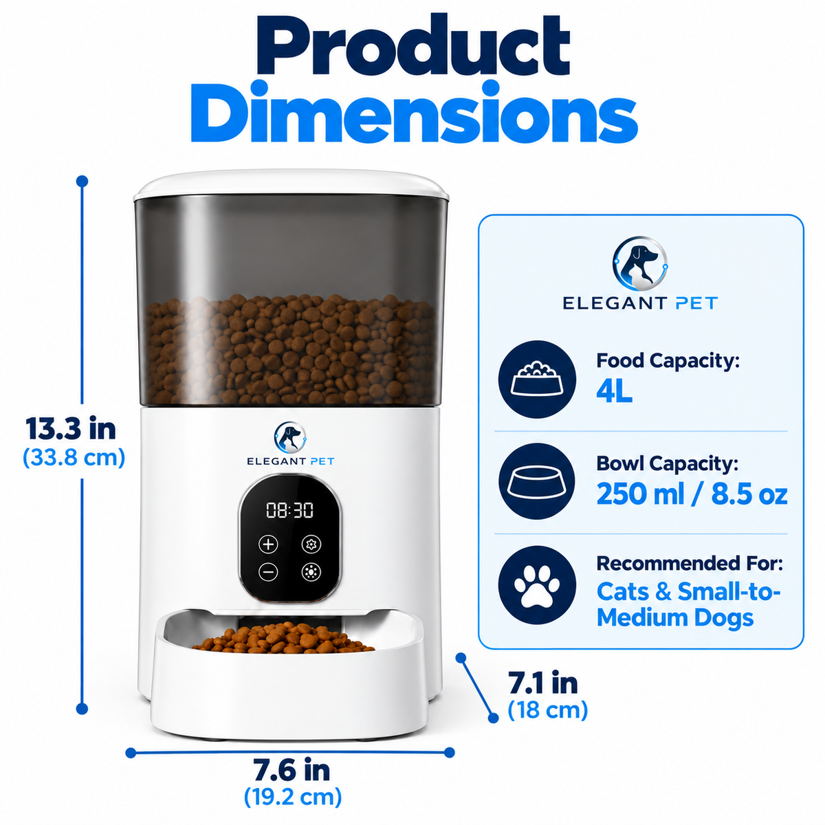 ELEGANT PET Smart Automatic Pet Feeder with App Control