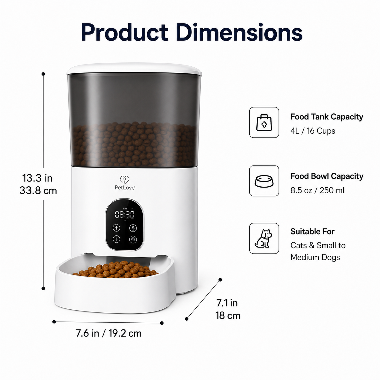 Smart Pet Feeder – Automatic Cat & Dog Food Dispenser with App Control