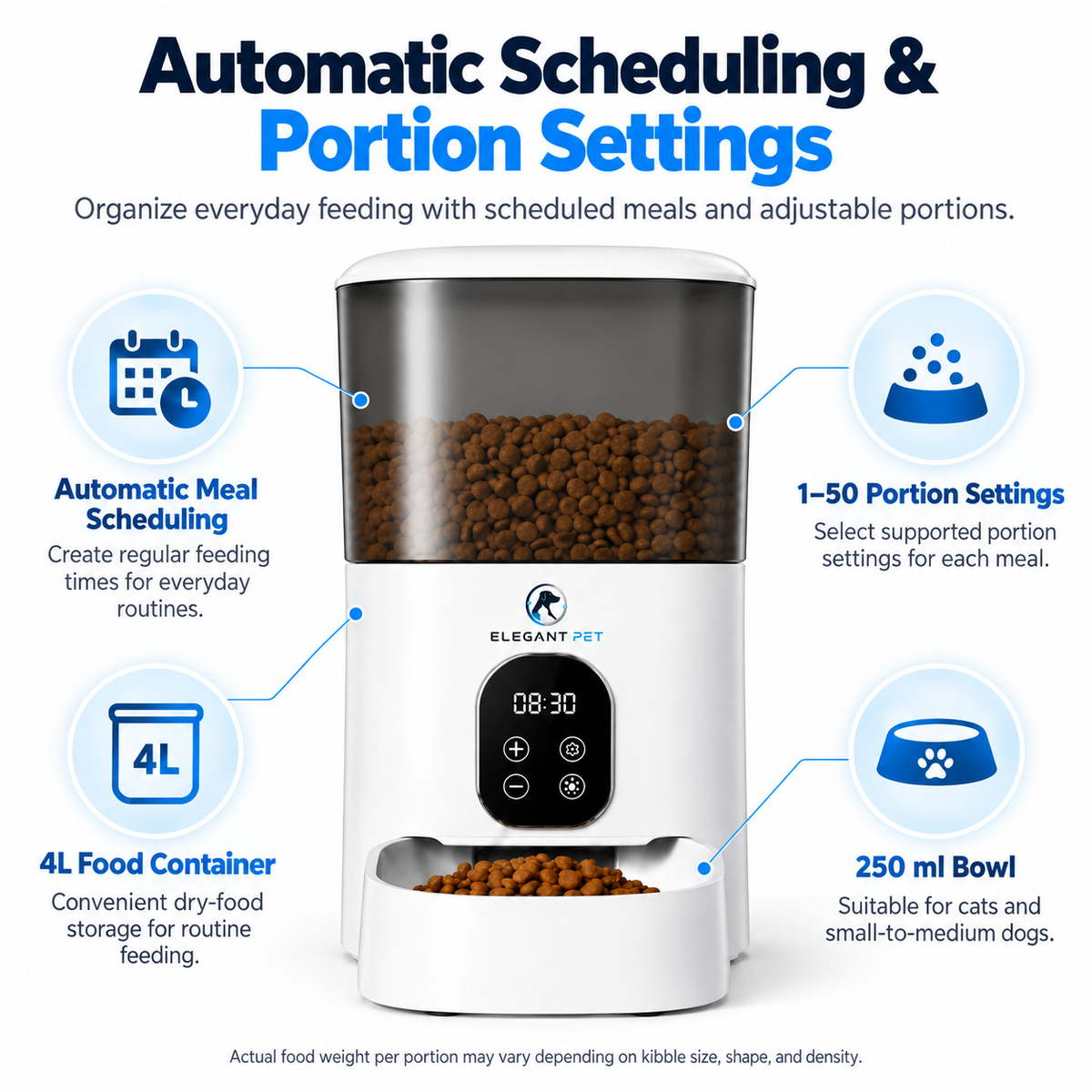 ELEGANT PET Smart Automatic Pet Feeder with App Control