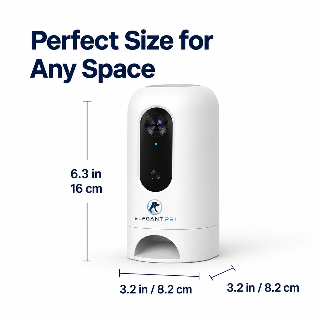 ELEGANT PET 1080p Smart Pet Camera with Treat Dispenser, Night Vision & Two-Way Audio