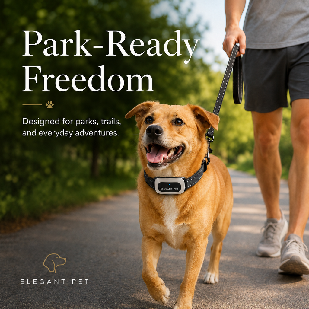 ELEGANT PET Smart GPS Dog Collar & Matching Leash Set – Real-Time Tracking, Virtual Fence Alerts & App Control