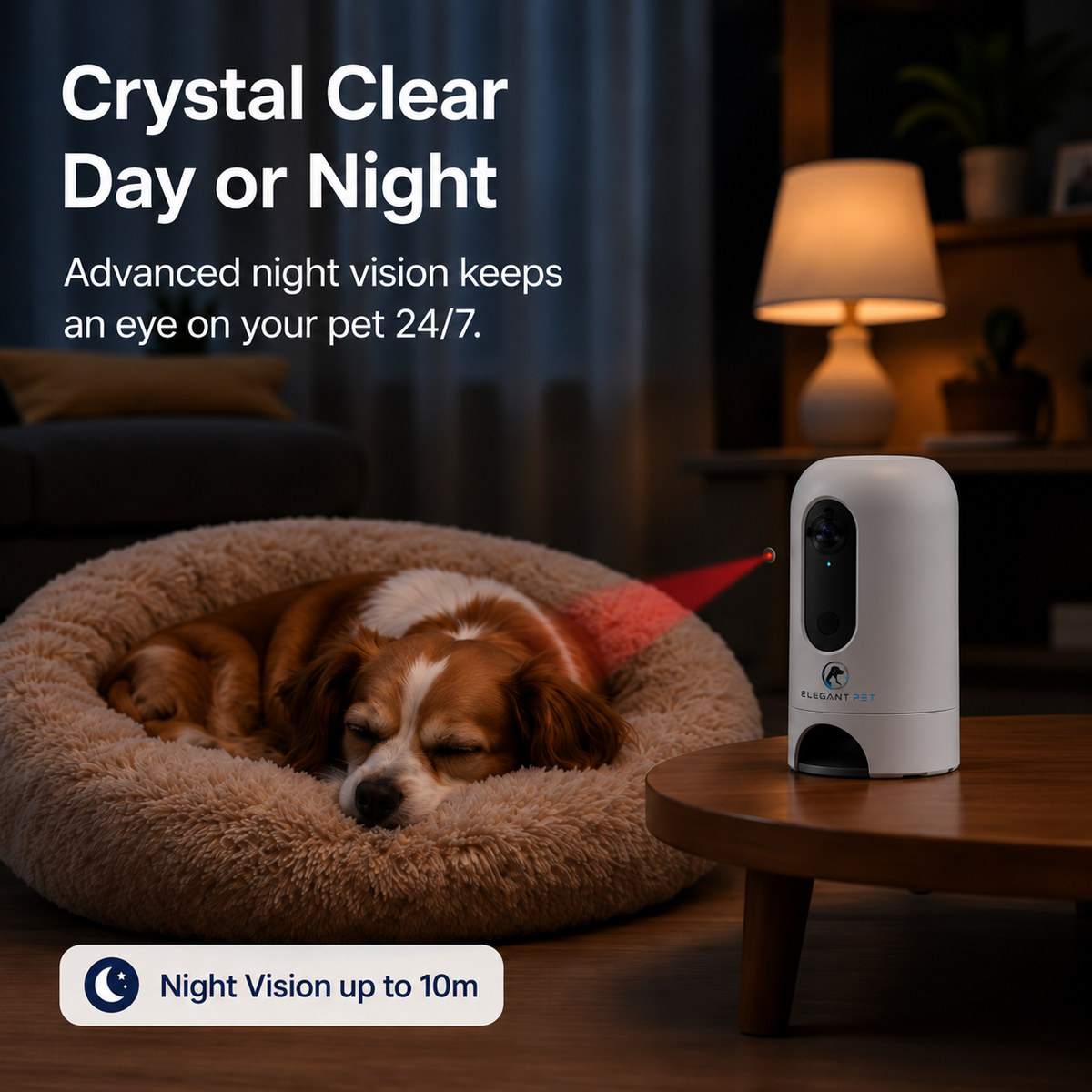 ELEGANT PET 1080p Smart Pet Camera with Treat Dispenser, Night Vision & Two-Way Audio