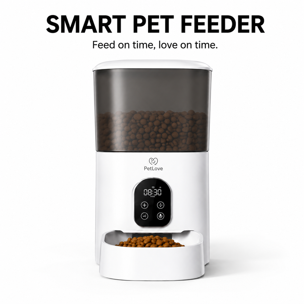 Smart Pet Feeder – Automatic Cat & Dog Food Dispenser with App Control