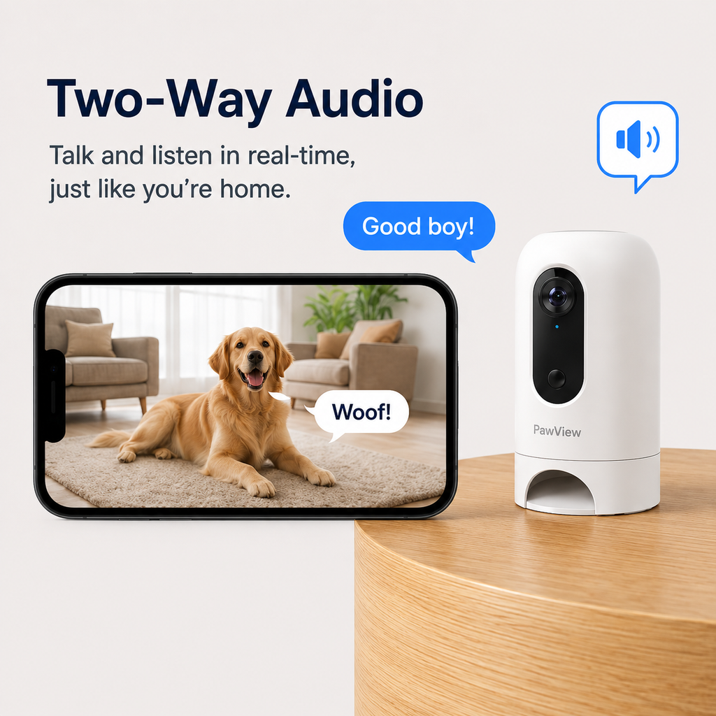 Featuring 1080P HD video and night vision, PawView makes it easy to stay connected with your pet.