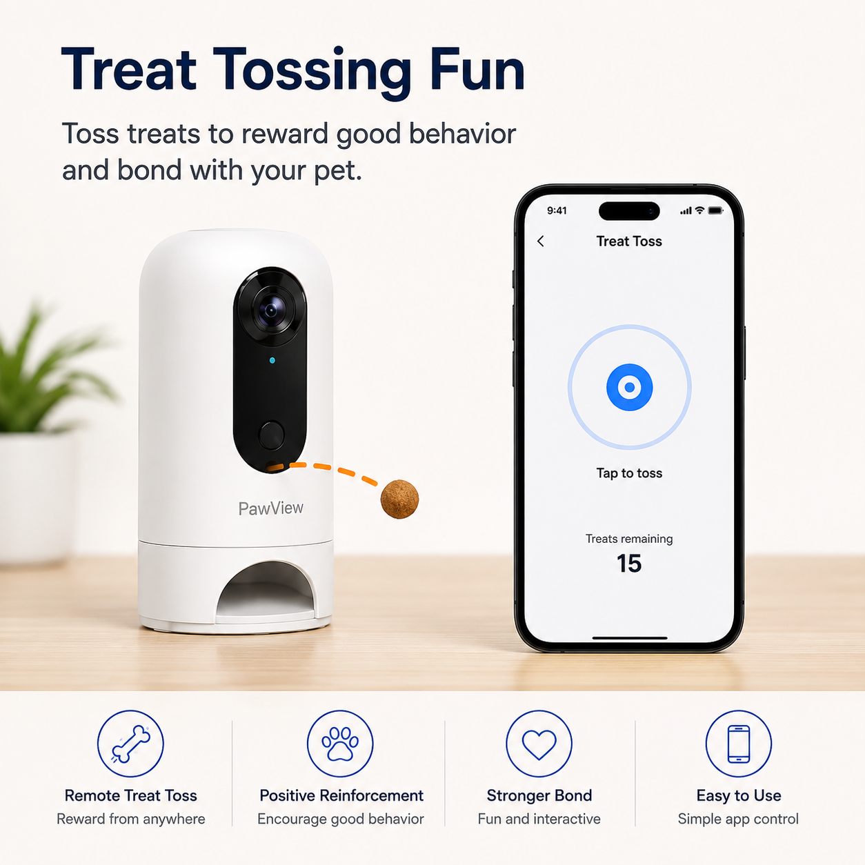 Featuring 1080P HD video and night vision, PawView makes it easy to stay connected with your pet.