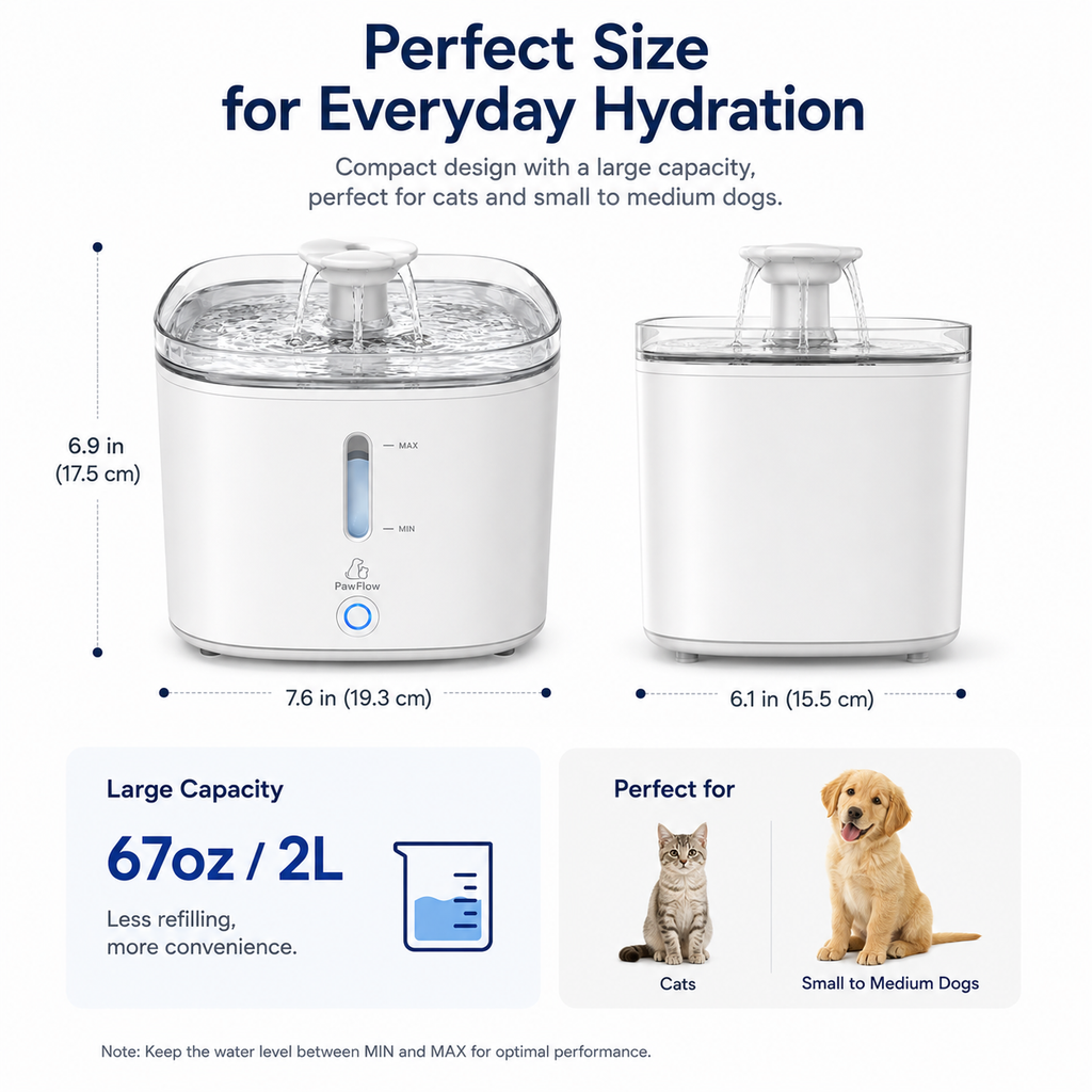 Smart Pet Water Fountain – 2L Automatic Cat & Dog Water Dispenser